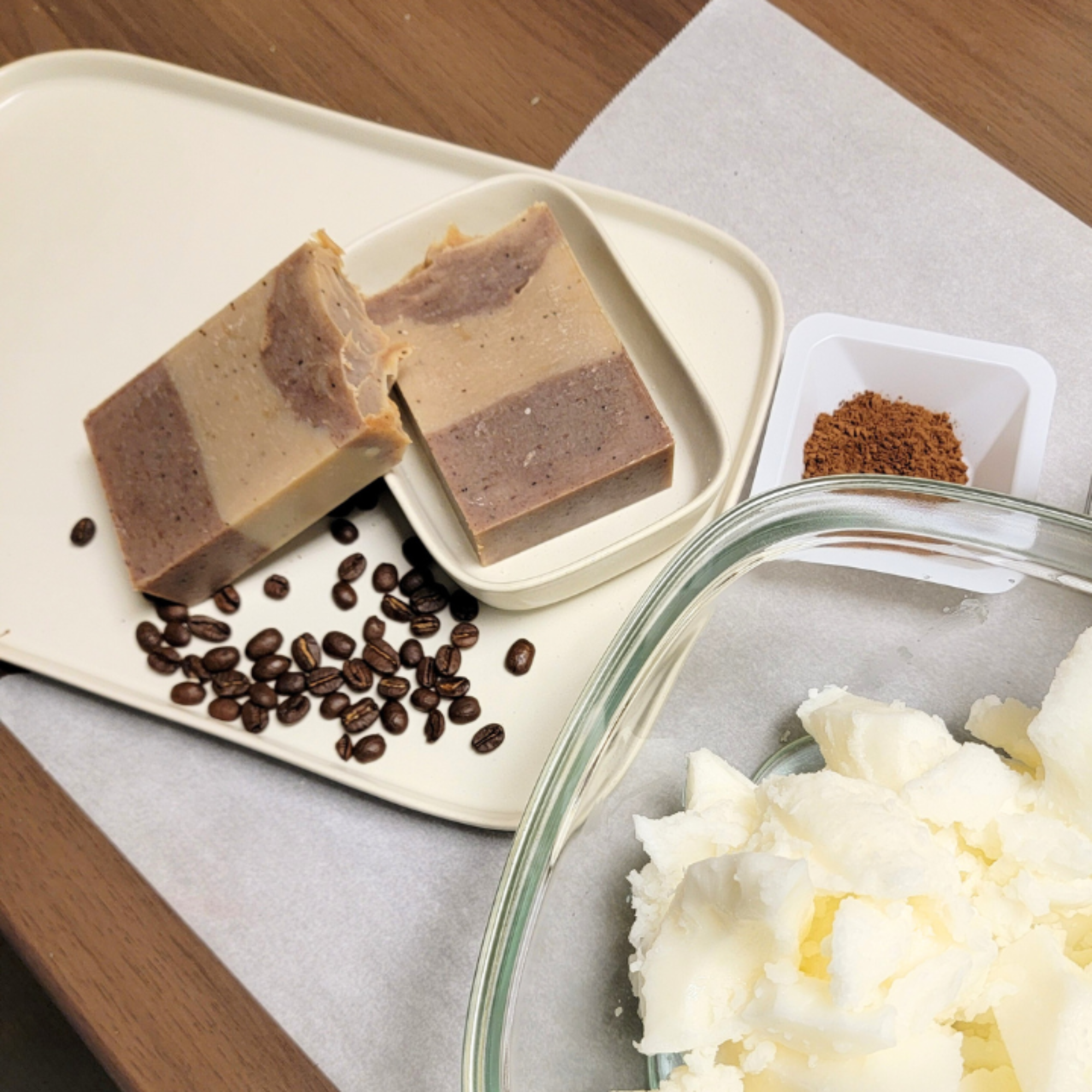 Coffee & Spice Natural Handmade Soap is an energizing, skin-loving soap that combines the deep-cleansing benefits of coffee with the warm, invigorating aroma of spices. This luxurious soap is crafted with nourishing oils and butters, offering a deep cleanse while leaving your skin feeling smooth, soft, and revitalized.
Infused with ground coffee, roasted coffee oil, and a stimulating essential oil blend of bergamot, cinnamon leaf, clove bud, and pine scotch, this soap provides an uplifting bath