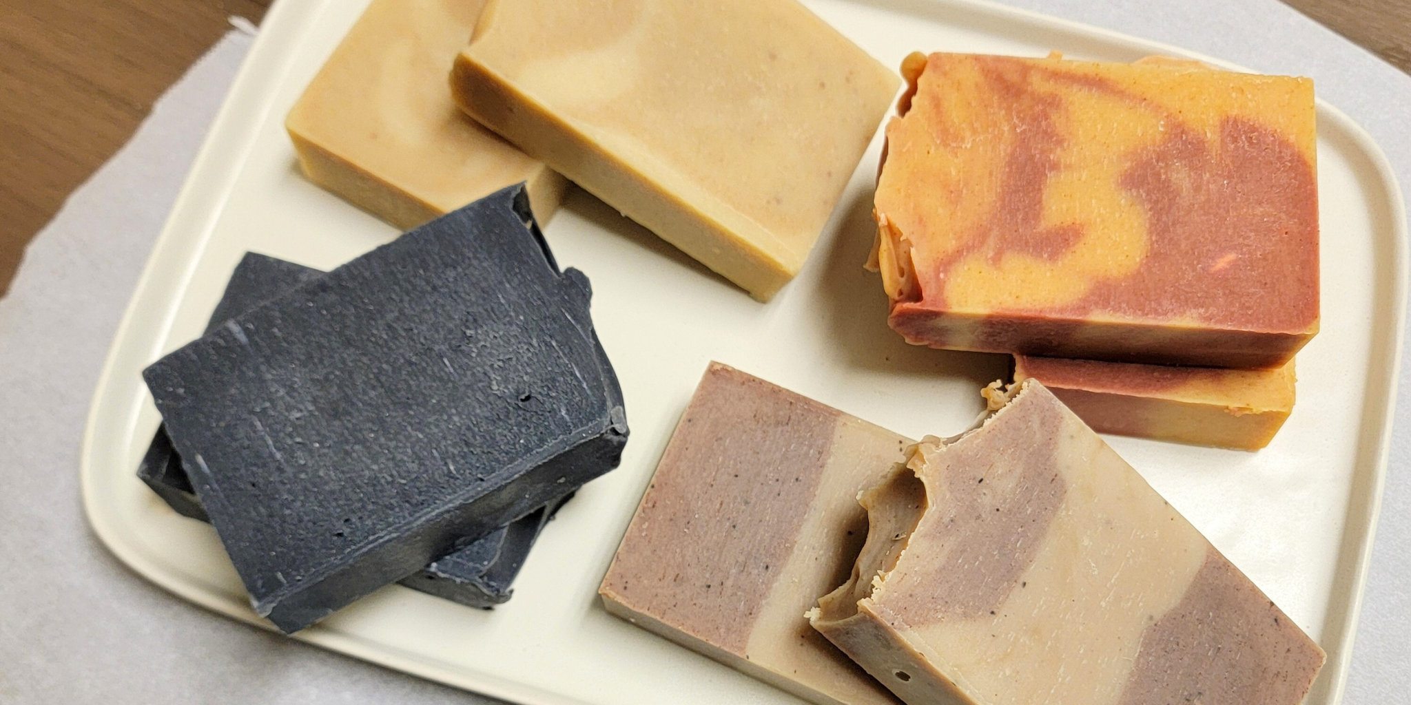 Our Specialty Natural Handmade Soap Collection is designed with extra skin-boosting ingredients to provide targeted care for your skin’s unique needs. 

What makes these specialty soaps unique is the carefully selected botanical and skin-loving additives, each chosen for its natural benefits. Turmeric helps brighten the skin, activated charcoal deeply cleanses, colloidal oatmeal soothes sensitive skin, and honey provides deep hydration. Other nourishing ingredients like coconut cream, calamine, coffee, and 